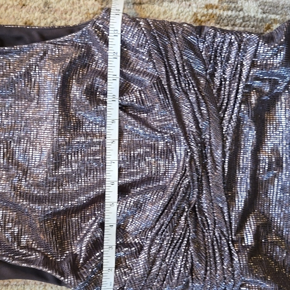 NWT Ralph Lauren Gray Metallic Dress Size 4 - Picture 7 of 13
